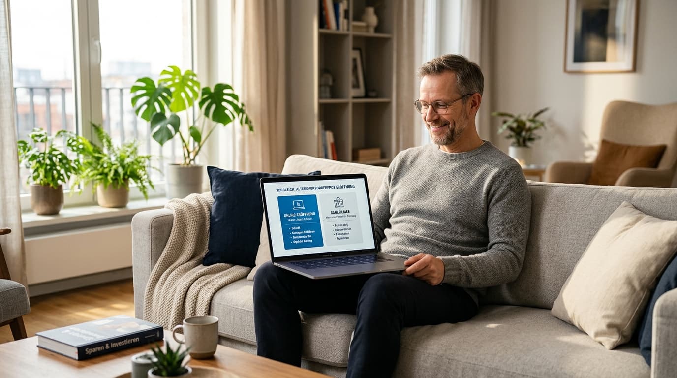 Illustration: Depot bei einer Bank oder online eröffnen und Depotführungsgebühren vergleichen
