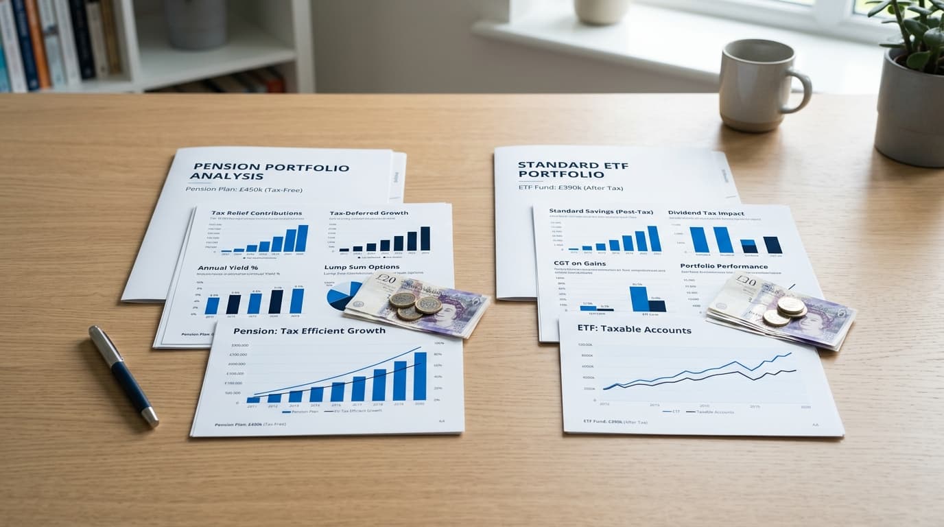 Comparison of the tax effect between the Altersvorsorgedepot and a classic ETF account subject to the advance lump-sum tax